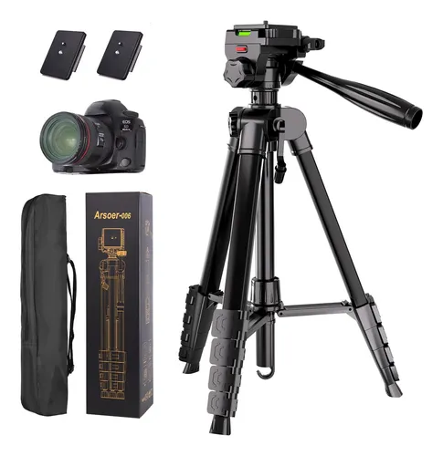 Trípode De Cámara Arsoer 74 Dslr Con 2 Placas Qr Para Sony/n