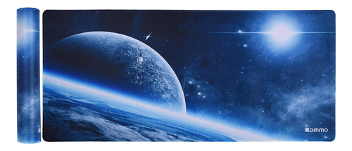 Gaming Mousepad Ikammo Xxl Grande Planeta Y Luna Galaxia