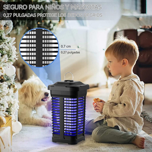 Mosquito Killer - Mosquito Killer Para Exteriores, Funciona Desde El Anochecer Hasta El Amanecer, Con Sensor De Luz Integrado, 18 W, 4200 V, Matamoscas Eléctrico, Resistente Al Agua Ipx4.