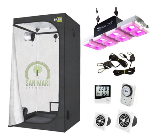 Kit Indoor Carpa Ghp 100x100 + Growtech 400w + Acc.+ Vent C.