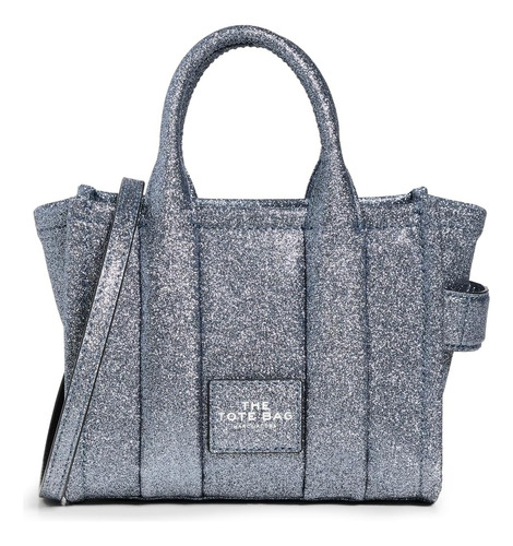 Marc Jacobs The Galactic Glitter Mini Bolso Tote, Plateado