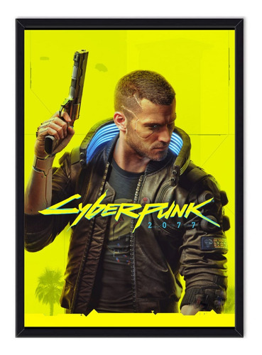 Cuadro Enmarcado - Póster Videojuego Cyberpunk 