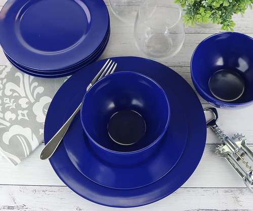 Juego Platos Aperitivo 21.6 Cms Redondo Melamina 6 Pzs