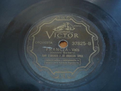 Pasta Juan D Arienzo Orqu Tipica Rca Victor C70