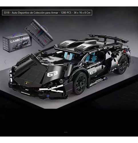 Auto Deportivo De Colección Para Armar Lambo- 1280 Pcs - 36