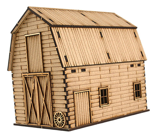 1/72 Casa De Madera En Miniatura Interactiva Para Maqueta De