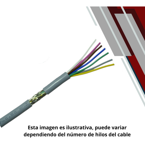 Cable 4x20 Awg Multiconductor Blindado (4x0.5mm2) 5 Metros