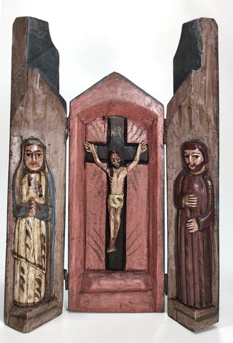 Oratório Formado Pelas Figuras De Jesus, Maria E José
