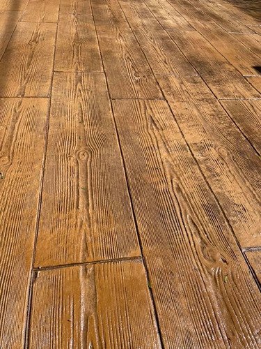 3x Molde Estampado Hormigón Piso Madera Flexible 120x31cm