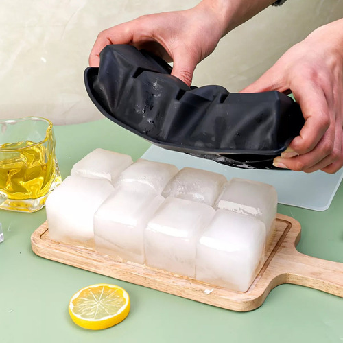 W Moldes Para Cubitos De Hielo De Silicona Apilables,