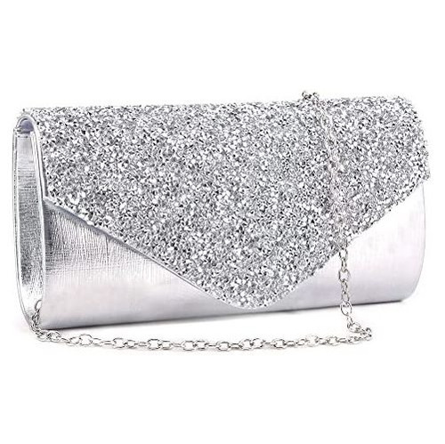 Gabrine Womens Shiny Sequins Bolsa De Noche Envelop Kn5dd