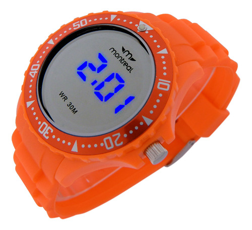 Reloj Montreal Ml1661 Digital Luz Led Aro Giratorio Fecha