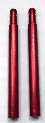  Alongador Bico Válvula Presta Vermelho Aluminio  60mm (2un)