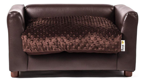 Sofá Cama Mullido Para Mascotas Pequeño Color Chocolate