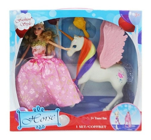 Muñeca Fashion Style Con Unicornio 29cmcm 55670