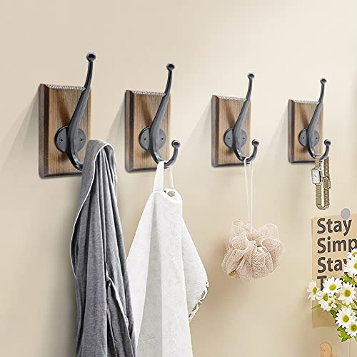Ganchos Toallas De Pared, Juego De 4 Ganchos Rústicos ...
