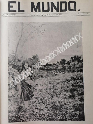 Portada Antigua 1899. De Mendez Bringa, Las Primeras Flores