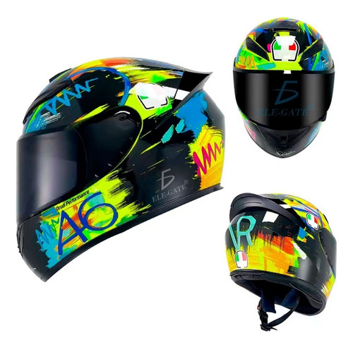 Casco De Seguridad Motociclista Visera Integral Retráctil