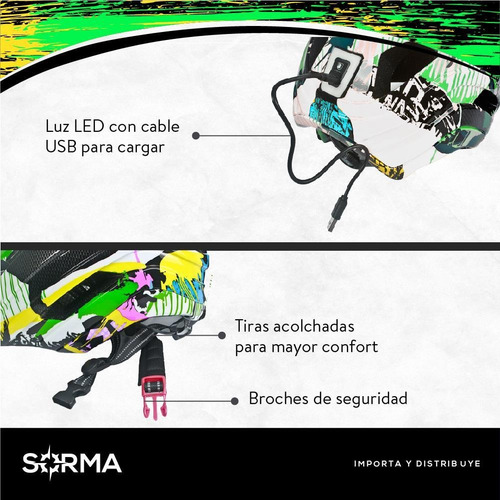 Imagen 8 de 10 de Cascos Bicicletas Niños Luz Trasera Usb Aplique Para Camara