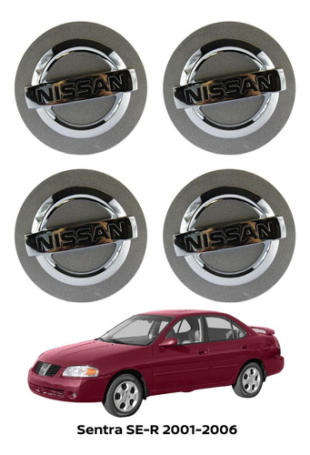 Tapón Rines De Lujo 4pz Sentra Se-r 2002 Nissan