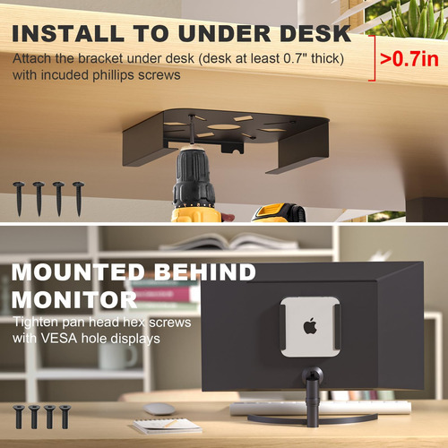Mac Mini Vesa Mount, Mac Mini Mount Detrás De Monitor Para