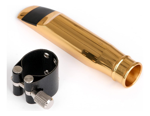 Boquilla De Saxofón Tenor Estilo Jazz Dorado Bb 8# Tap...