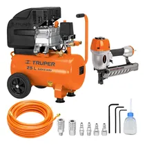 Comprar Kit Compresor De Aire 25l, Clavadora Calibre 16, Manguera 5m