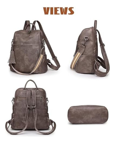 Sursee Mochila Monederos Para Mujer Pu Cuero Satchel Bolsos
