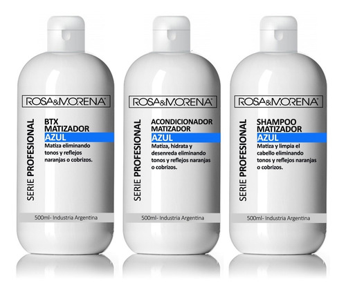 Btox Shampoo Acondicionador Matizadores Azul X 3 Kits