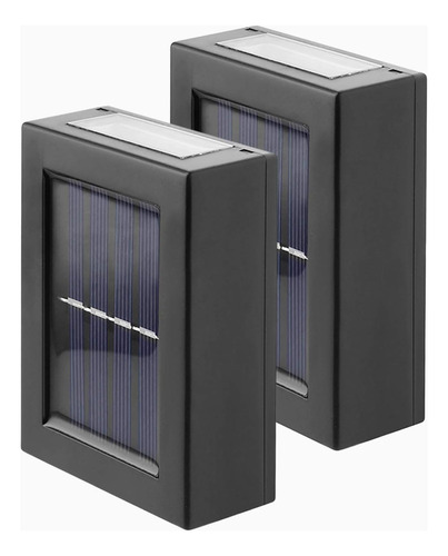 Pack X2 Farol De Pared Solar Led Aplique Muro Exterior Lampa