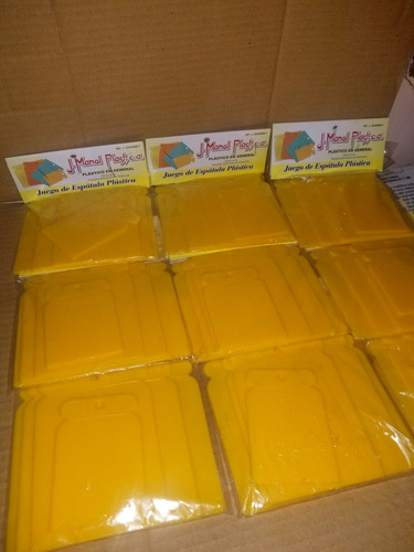 Juego De Espatula Plasticas Amarillas, 4pz