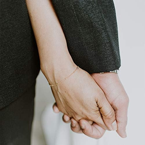 Iefwell Pulseras De Oro Delicadas Para Mujer, Cadena De Esla