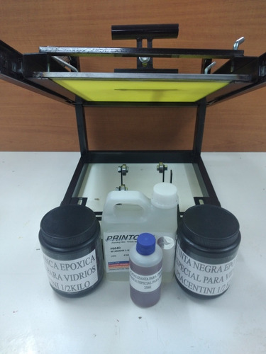 Máquina Para Serigrafia Cilindrica Más Kit De Tinta