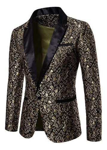 New Saco Blazer Hombre Moda Diseño Moderno Jacquard 2024