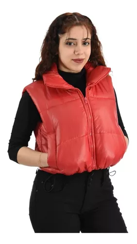 Chaleco Mujer Puffer Corto Inflable Impermeable