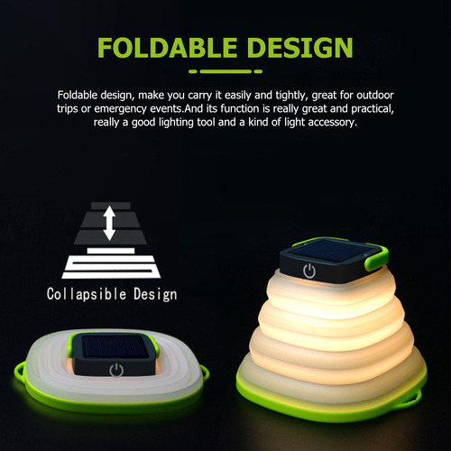 Lámpara Plegable Para Tienda De Campaña, Luz De Carga Usb, L