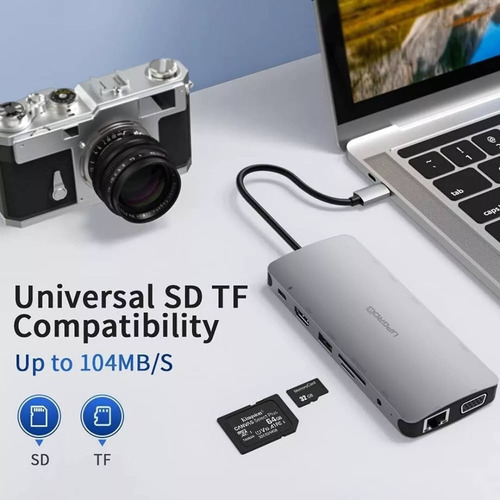 Hub Upgrow Usb Tipo C 13en1 Para Macbook Air 15 M4 A3241