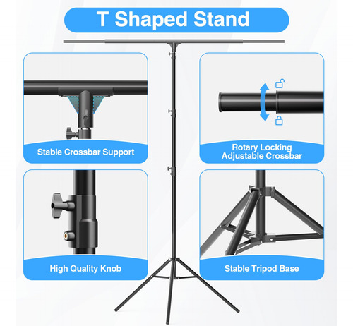 Soporte Inteligente Para Telón De Fondo En Forma De T, 2,6 X
