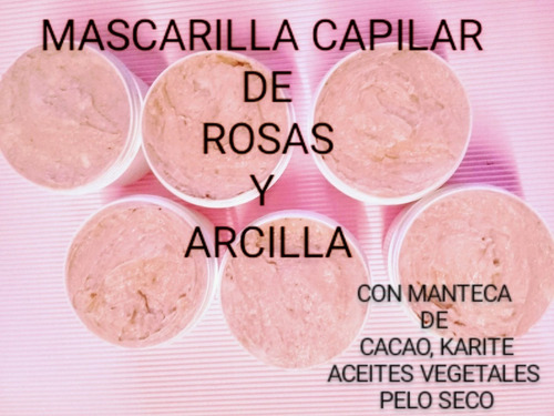 Mascarilla Capilar De Rosas Y Arcilla Roja Para Pelo Seco