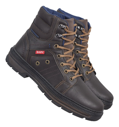 Borcego Bota Hombre Zapy 7247 Trabajo Cómodos Súper Livianos