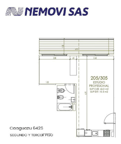 Departamento 2 Ambientes (monoambiente Divisible) - Liniers