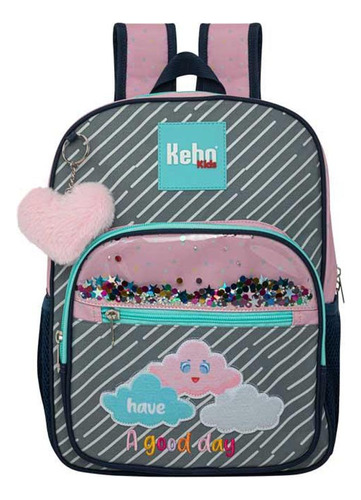 Mochila Kebo Kids Bp18 Color Azul Mezclilla