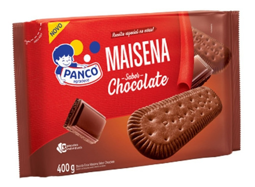 Biscoito Maisena Sabor Chocolate Panco 400 Grs