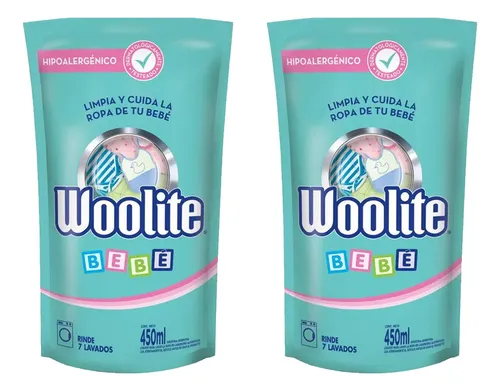 Woolite Bebé Jabón Líquido 450ml Doypack X 2 Und