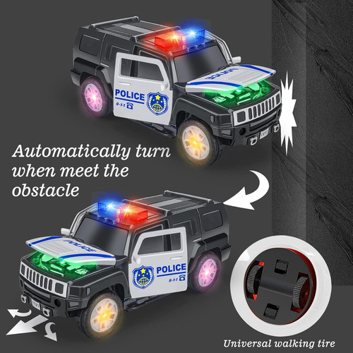 Juguete De Coche De Policía, Vehículo De Juguete Con Luces L