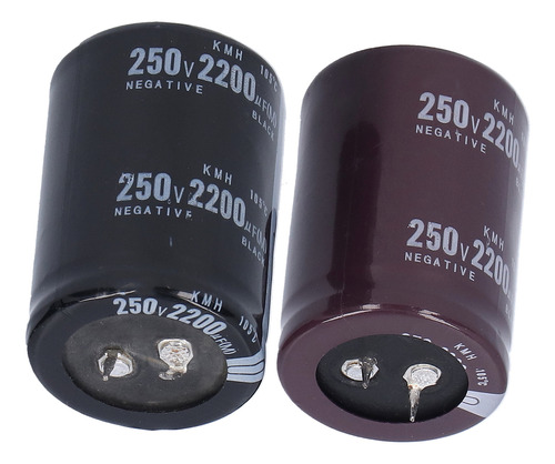 Condensador Electrolítico 2200f, 2 Piezas, Cilíndrico De Alu