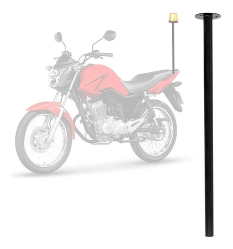 Haste De Giroflex Giroled Moto Universal Preto Aço Tubular