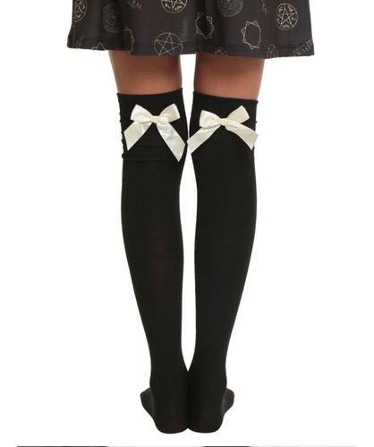 Calcetas Knee Socks Medias Moño Dama Original Hottopic