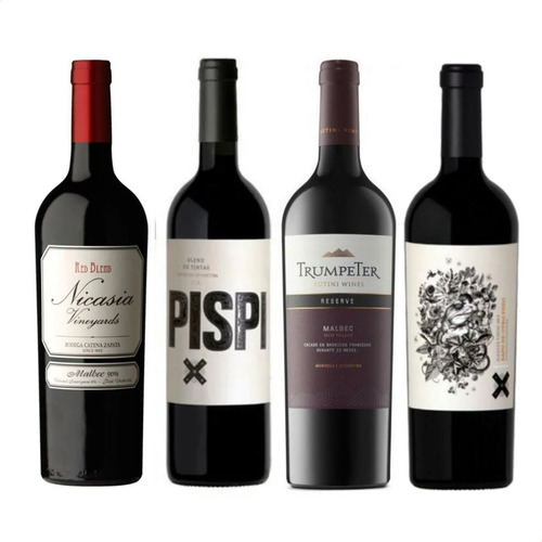 Vino Tinto Trumpeter Malbec + Nicasia + Sapo + Pispi