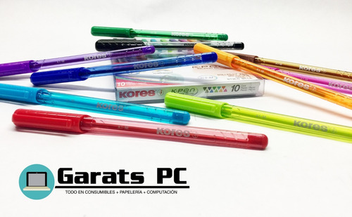 Lapiceros Kores De Colores K-pen 10 Unid X2cajas